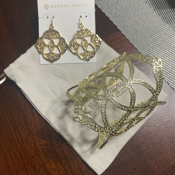Kendra Scott Dawn Earrings and Roni Cuff